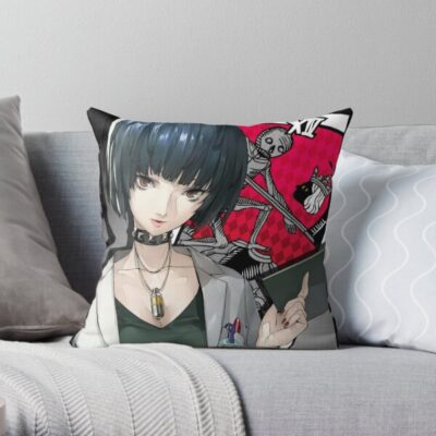 Tae Takemi Vertical Persona 5 Throw Pillow